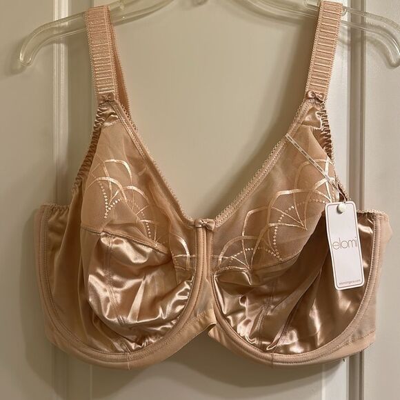 Elomi Cate Full Cup Banded Bra EL4030 Latte NEW Size 40I Underwire - Picture 2 of 14